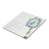 Niedliches Kind Gezeichnet Blue Blume Botanischer Fliese (Seite)