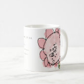Niedliches Kind Gezeichnet Rosa Blume Botanischer Kaffeetasse (VorderseiteRechts)