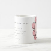 Niedliches Kind Gezeichnet Rosa Blume Botanischer  Kaffeetasse (Mittel)