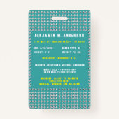 Niedliches Kind im Fußball farbenfroh, benutzerdef Ausweis (Rückseite)