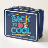 Niedliches Kind ist zurück in die Schule Metall Brotdose (Vorderseite)