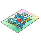 Niedliches Kind ist zurück in die Schule Notizblock (Linke Seite)