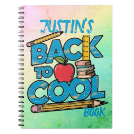 Niedliches Kind ist zurück in die Schule Notizblock