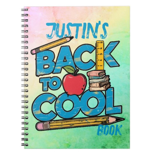 Niedliches Kind ist zurück in die Schule Notizblock (Vorderseite)