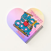 Niedliches Kind ist zurück in die Schule Notizblock (Rückseite)