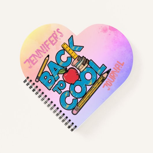 Niedliches Kind ist zurück in die Schule Notizblock (Vorderseite)