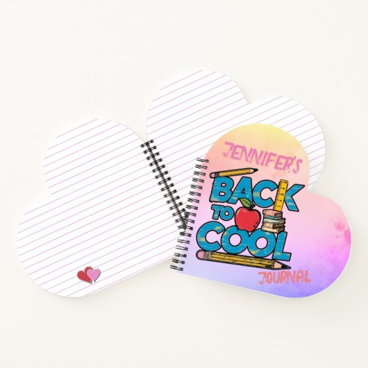 Niedliches Kind ist zurück in die Schule Notizblock (Innenseite)