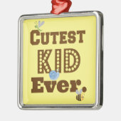 Niedliches Kind je Silbernes Ornament (Links)