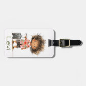 Niedliches Kind mit Kleinkind Gepäckanhänger (Vorderseite horizontal)