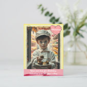 Niedliches Kind mit verschiedenen handgefertigten  Postkarte (Stehend Vorderseite)