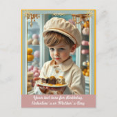Niedliches Kind mit verschiedenen handgefertigten  Postkarte (Vorderseite)