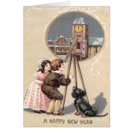 Niedliches Kind Telescope Dog Clock Tower