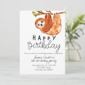 Niedliches Kind zum Geburtstag einladen Party Einladung (Stehend Vorderseite)