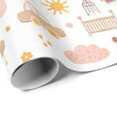 Niedliches Kinderbaby-Muster. Kinderzimmer von lus Geschenkpapier (Rolleneckpunkt)