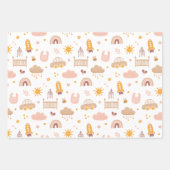 Niedliches Kinderbaby-Muster. Kinderzimmer von lus Geschenkpapier Set (Vorderseite)