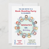 Niedliches Kinderbuch Geburtstagsparty Einladung (Vorderseite)