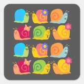 Niedliches Kinderdesign Quadratischer Aufkleber (Vorderseite)