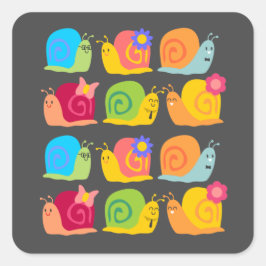 Niedliches Kinderdesign Quadratischer Aufkleber