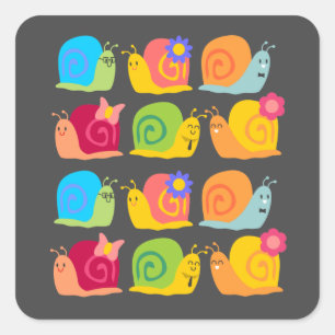 Niedliches Kinderdesign Quadratischer Aufkleber