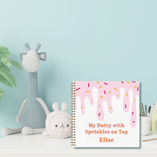 Niedliches Kinderdiary Sprinkle Ice Cream Tropfen  Notizblock