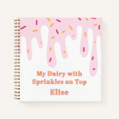 Niedliches Kinderdiary Sprinkle Ice Cream Tropfen  Notizblock (Vorderseite)