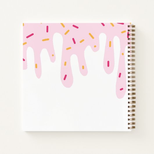 Niedliches Kinderdiary Sprinkle Ice Cream Tropfen Notizblock (Rückseite)
