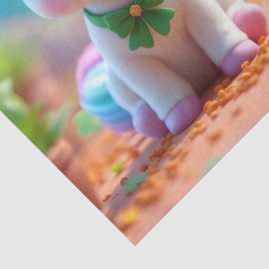 Niedliches Kindereinhorn und Regenbogen, Mädchen Seidenpapier (Detail)