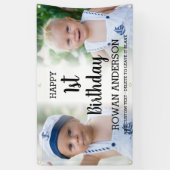 Niedliches Kinderfoto Collage jedes Alters Geburts Banner (Vertikal)