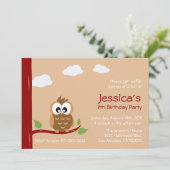 Niedliches Kindergeburtstag Party Einladung (Stehend Vorderseite)