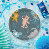 Niedliches Kindergeburtstag-Party für Katzen Pappteller (Party)