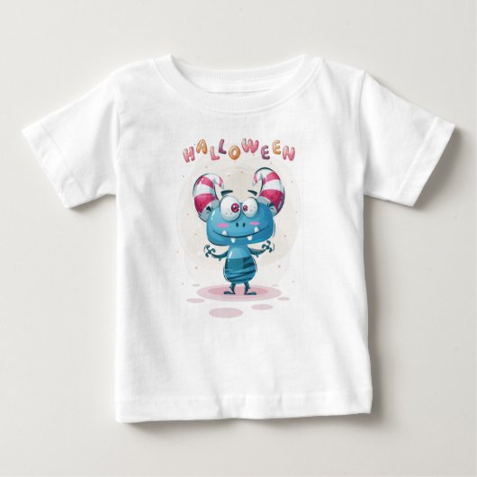 Niedliches kinderleichtiges Halloween-Monster Baby Baby T-shirt (Vorderseite)