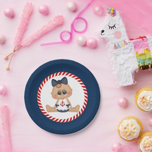 Niedliches Kindermädchen Pappteller (Party)