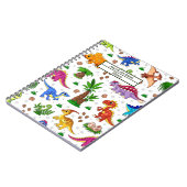 Niedliches Kindermuster Dinosaurier Notizblock (Linke Seite)