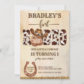 Niedliches Kinderpferd auf der ersten Rodebar klei Einladung (Vorderseite)