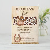 Niedliches Kinderpferd auf der ersten Rodebar klei Einladung (Stehend Vorderseite)