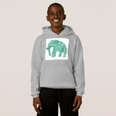 Niedliches Kinderpullover-Hoodie Gemusterter Elefa Hoodie (Vorne ganz)