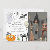 Niedliches Kinderspiel Foto Halloween Einladung (Vorderseite)