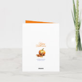 Niedliches Kinderspiel Watercolor Dragon Halloween Karte (Rückseite)