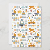 Niedliches Kinderspielzeug Boy Aquamarin Baby Dusc Einladung (Rückseite)