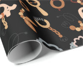 Niedliches Kinderspielzeug-Muster Geschenkpapier (Rolleneckpunkt)