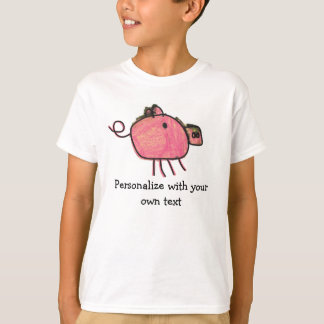 Niedliches Kinderzeichenstift-Schwein-Shirt T-Shirt