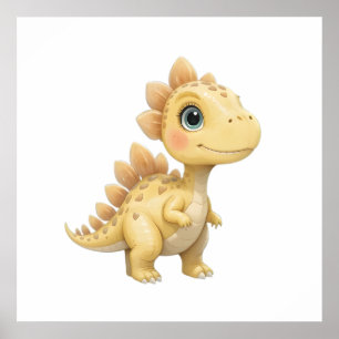 Niedliches Kinderzimmer Dinosaurier Poster Baby R