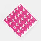 Niedliches Kinderzimmer Einhorndekor Serviette (Ecke)