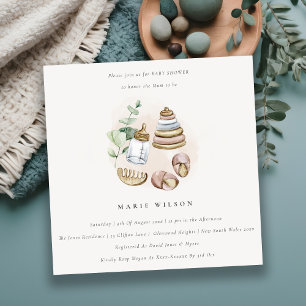 Niedliches Kinderzimmer Essenzielle Leafy Pink Gir Einladung