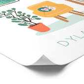 Niedliches Kinderzimmer Illustration CUSTOM BABY N Poster (Ecke)