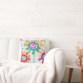 Niedliches Kinderzimmer Kunstfarbenprägung Kissen