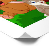 Niedliches Kinderzimmer mit freundlichen Wilden Ti Poster (Ecke)