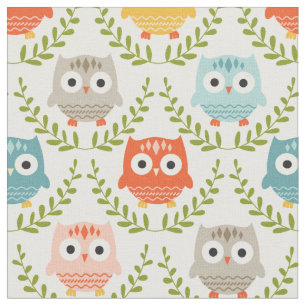 Niedliches Kinderzimmer Owls Stoff
