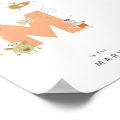 Niedliches Kinderzimmer Personalisiert Alphabet Le Poster (Ecke)