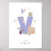 Niedliches Kinderzimmer Personalisiert Alphabet Le Poster (Vorne)